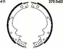 Комлект тормозных накладок (TRISCAN: 8100 14411)