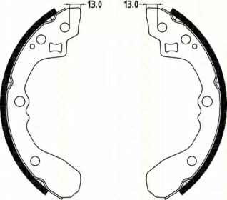 Комлект тормозных накладок (TRISCAN: 8100 18001)