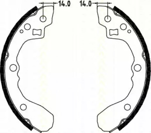 Комлект тормозных накладок (TRISCAN: 8100 18002)