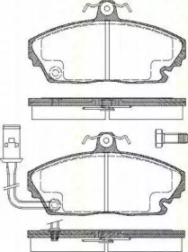 Комплект тормозных колодок (TRISCAN: 8110 10510)