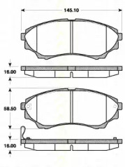 Комплект тормозных колодок (TRISCAN: 8110 10568)