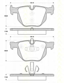 Комплект тормозных колодок (TRISCAN: 8110 11030)