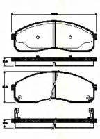Комплект тормозных колодок (TRISCAN: 8110 18019)