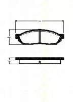 Комплект тормозных колодок (TRISCAN: 8110 40055)
