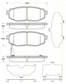 Комплект тормозных колодок (TRISCAN: 8110 68183)
