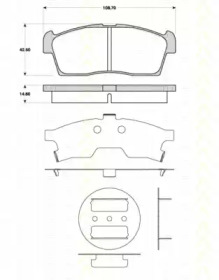 Комплект тормозных колодок (TRISCAN: 8110 69015)