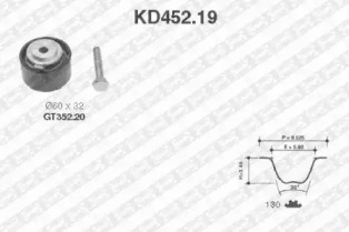 Ременный комплект (SNR: KD452.19)