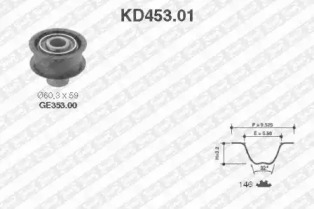 Ременный комплект (SNR: KD453.01)