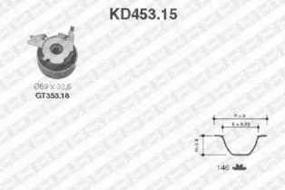 Ременный комплект (SNR: KD453.15)