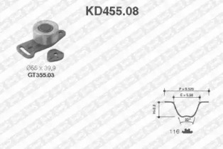 Ременный комплект (SNR: KD455.08)