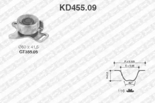 Ременный комплект (SNR: KD455.09)