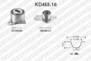 Ременный комплект (SNR: KD455.16)