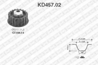 Ременный комплект (SNR: KD457.02)