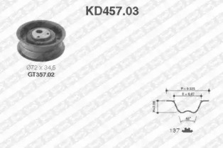 Ременный комплект (SNR: KD457.03)