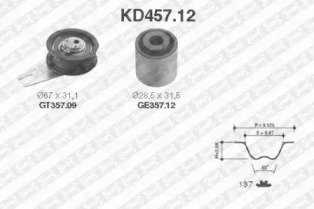 Ременный комплект (SNR: KD457.12)