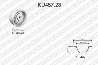 Ременный комплект (SNR: KD457.28)