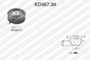 Ременный комплект (SNR: KD457.30)