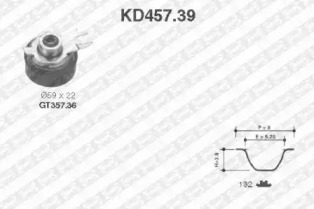 Ременный комплект (SNR: KD457.39)