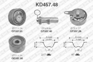 Ременный комплект (SNR: KD457.48)