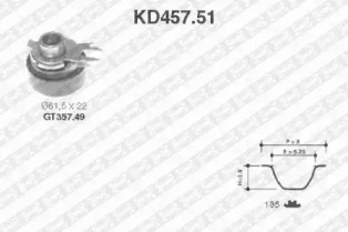 Ременный комплект (SNR: KD457.51)