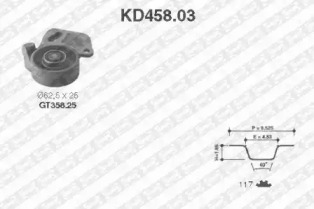 Ременный комплект (SNR: KD458.03)