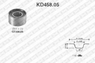 Ременный комплект (SNR: KD458.05)