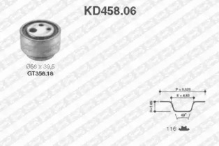 Ременный комплект (SNR: KD458.06)