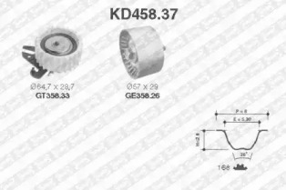 Ременный комплект (SNR: KD458.37)