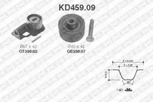 Ременный комплект (SNR: KD459.09)