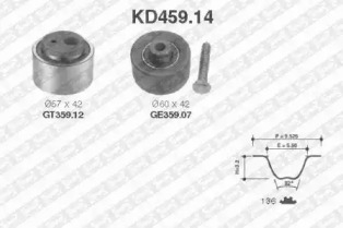 Ременный комплект (SNR: KD459.14)