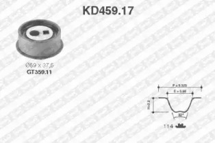 Ременный комплект (SNR: KD459.17)