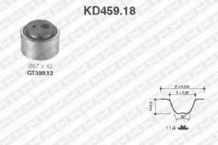 Ременный комплект (SNR: KD459.18)