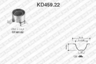 Ременный комплект (SNR: KD459.22)