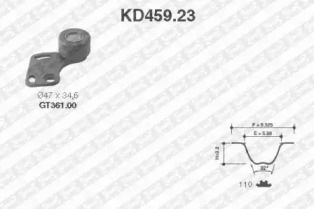 Ременный комплект (SNR: KD459.23)