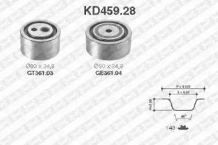 Ременный комплект (SNR: KD459.28)