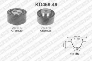 Ременный комплект (SNR: KD459.49)