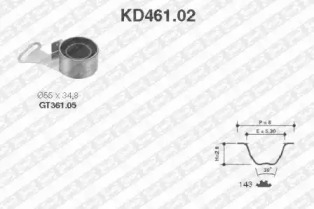 Ременный комплект (SNR: KD461.02)