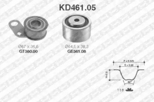 Ременный комплект (SNR: KD461.05)