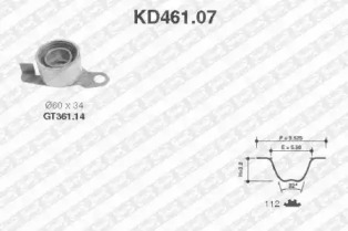 Ременный комплект (SNR: KD461.07)