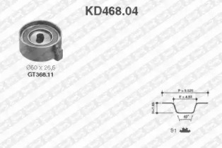 Ременный комплект (SNR: KD468.04)