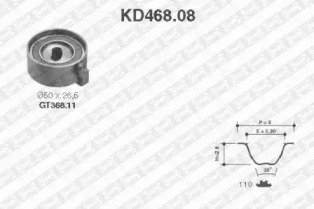 Ременный комплект (SNR: KD468.08)