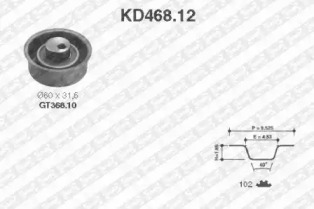 Ременный комплект (SNR: KD468.12)