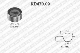 Ременный комплект (SNR: KD470.09)