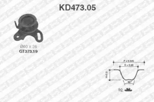 Ременный комплект (SNR: KD473.05)