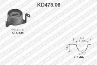 Ременный комплект (SNR: KD473.06)