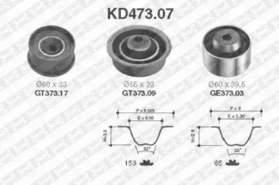 Ременный комплект (SNR: KD473.07)