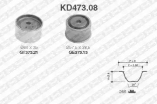 Ременный комплект (SNR: KD473.08)