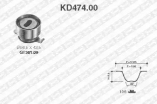 Ременный комплект (SNR: KD474.00)