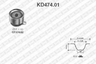 Ременный комплект (SNR: KD474.01)