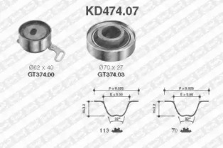 Ременный комплект (SNR: KD474.07)